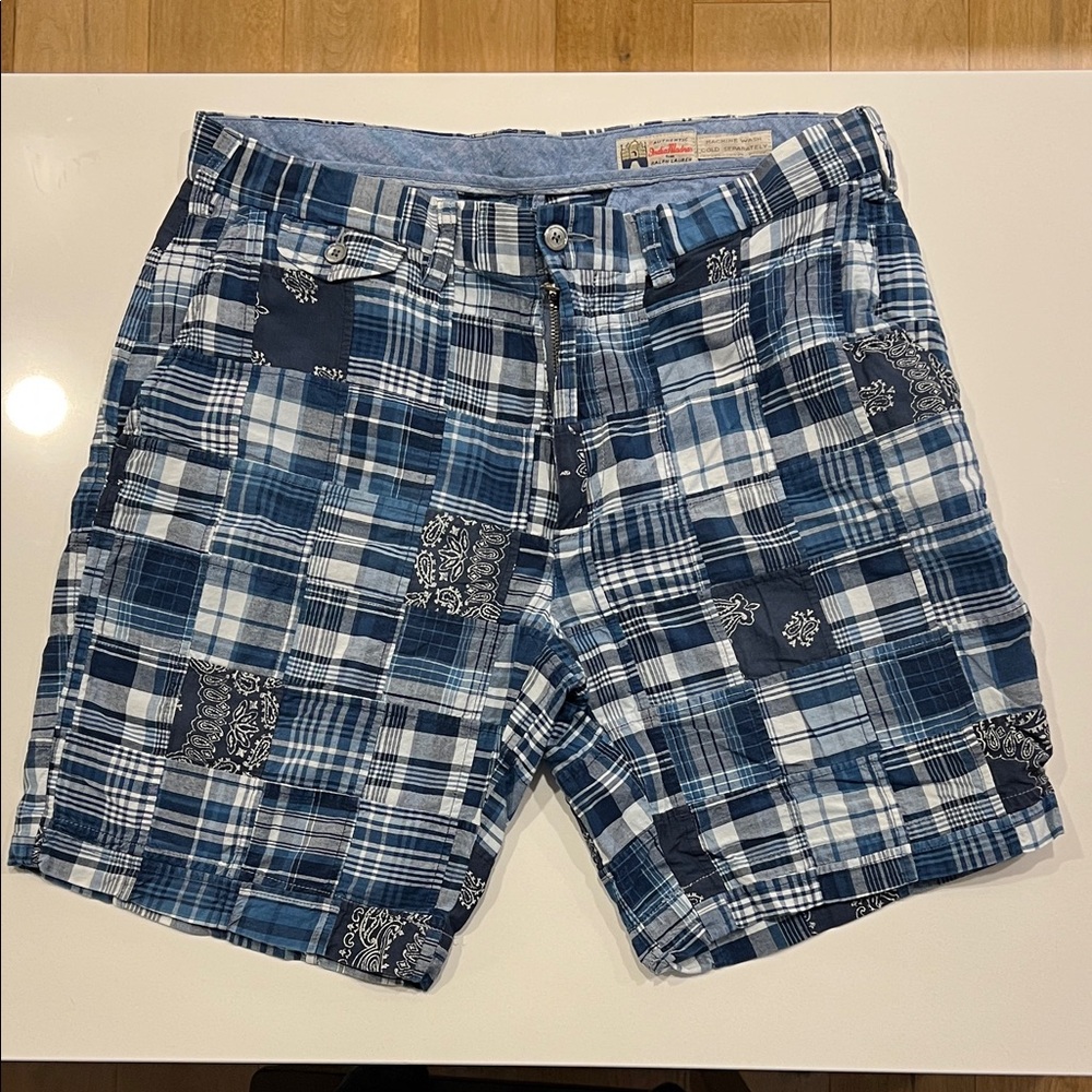 Ralph Lauren Blue Patchwork Men's Shorts - waist 34 - Never Worn